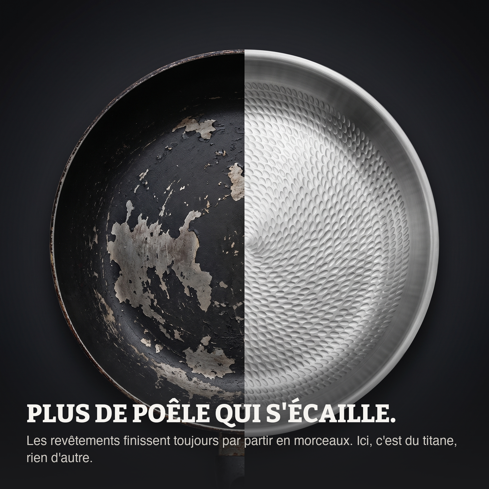 Un revêtement qui s'écaille face à une surface martelée