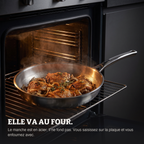 La poêle passe au four avec son manche en acier