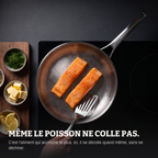 Deux pavés de saumon saisis sans accrocher